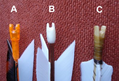 verschiedene Pfeilnocken