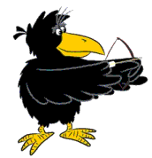 Figur Rabe mit Minibogen