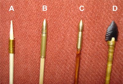 verschiedene Pfeilspitzen